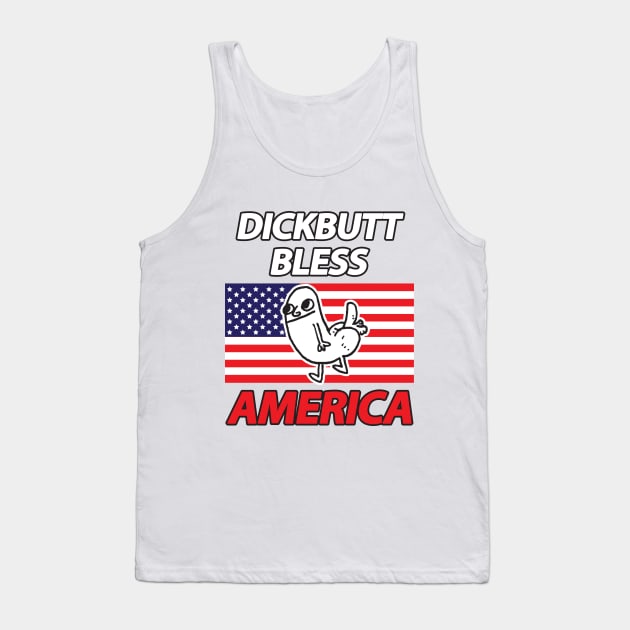 Dickbutt Bless America Tank Top by dumbshirts